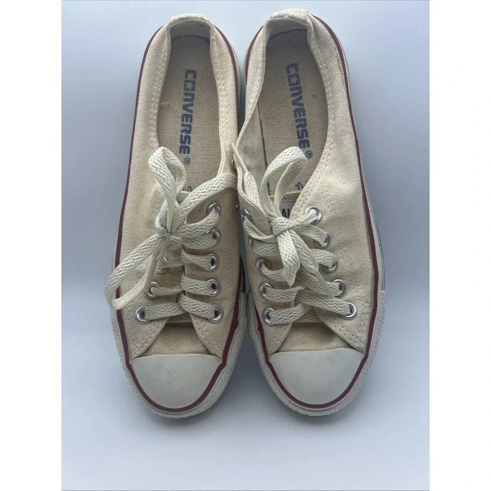 VTG Converse ALL☆Star Mule w/Laces Cream/White 1H672 US: Men's 5/Women's 7 EUC - Picture 1 of 11